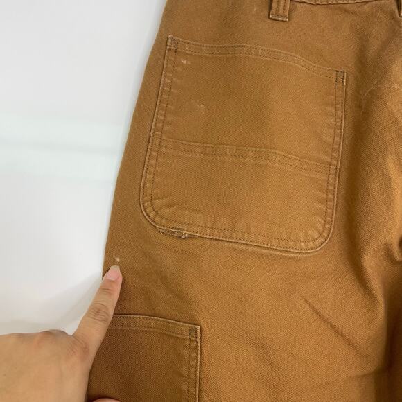 Carhartt Relaxed Fit Tan Canvas Workwear Utility Pant Jeans size 36X32 - Picture 5 of 16